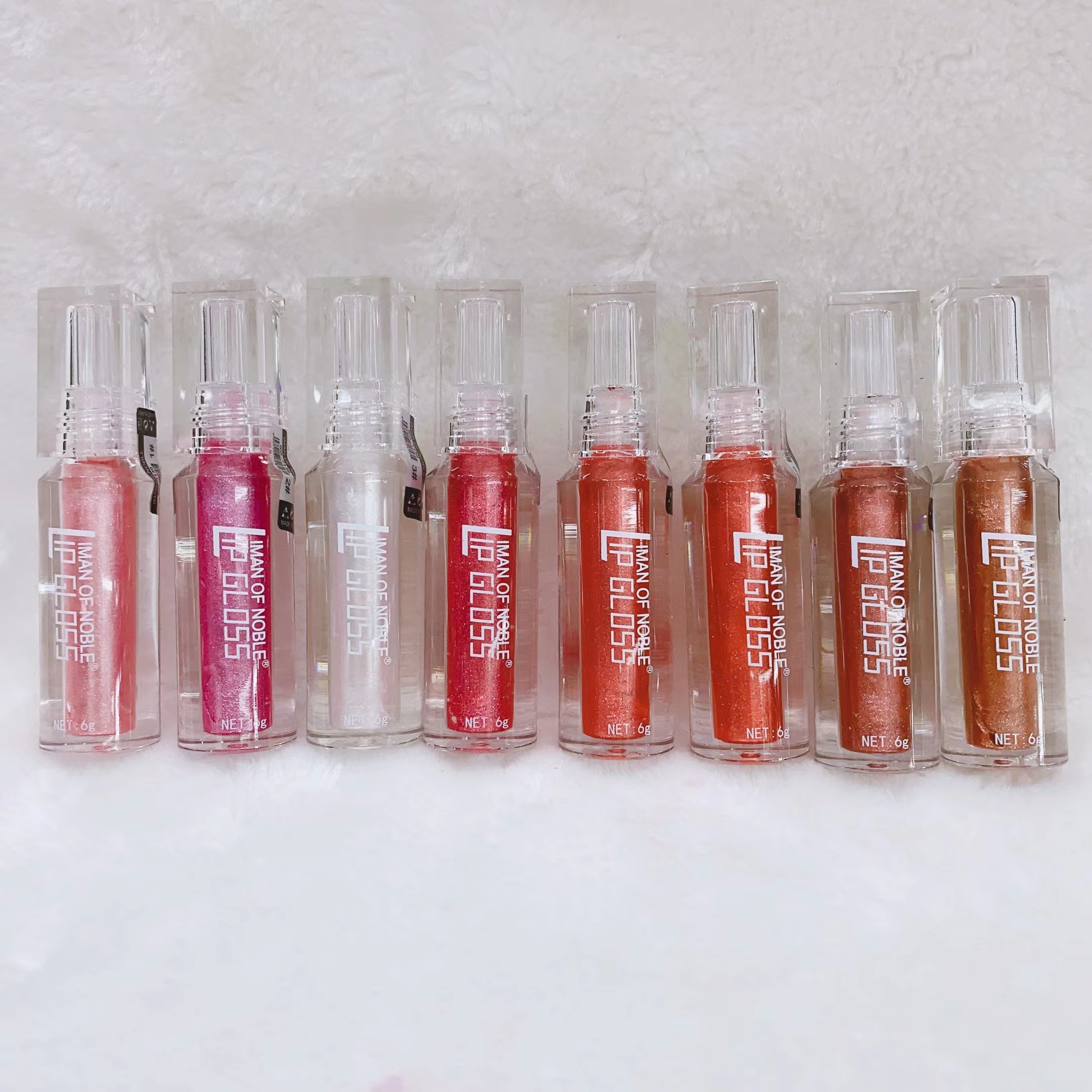 IMANOF NOBLE nuevo aceite de labios nacarados ocho colores nacarados brillo lipídico transparente simple brillo fino nacarado brillo lipídico hidratante details Picture
