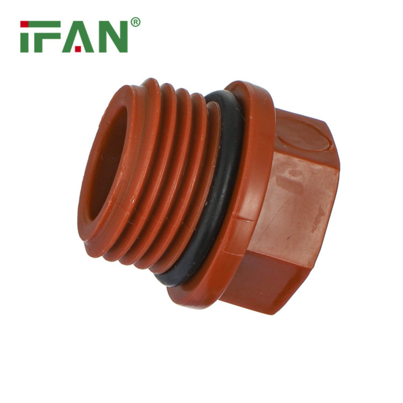 IFAN high-temperature resistant PPH pipe cap, external thread plug, plastic pipe plug, PPH pipe plug cap details Picture