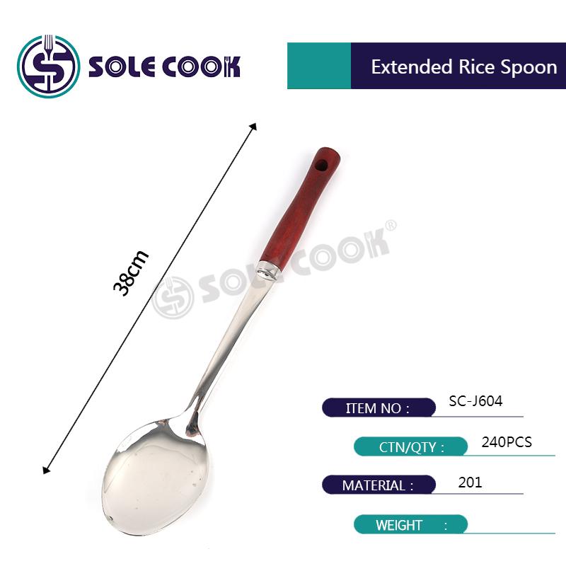 sole cook传统工艺精美SC-J604系列不锈钢厨房烹饪锅铲汤漏勺厨具套装详情5