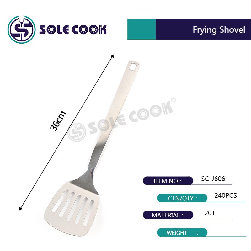 sole cook传统工艺精美SC-J606系列不锈钢厨房烹饪锅铲汤漏勺厨具套装详情4