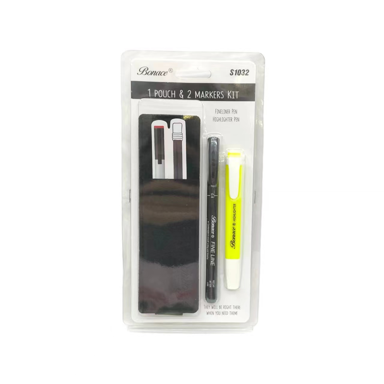 The outlining pen, highlighter and book cover set is convenient for office supplies Specification image