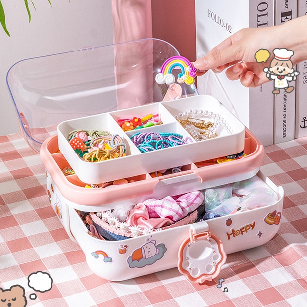 Y146- Cat Paw Storage Box, Hair Accessory Storage Box, Hair clip Card, Head Accessory Jewelry Box, Hair Rope, rubber band, Baby Accessory Box detail image 5