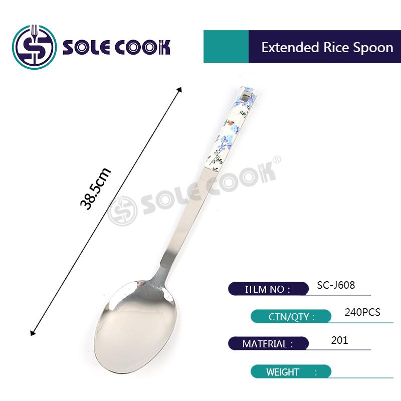 sole cook传统工艺精美SC-J608系列不锈钢厨房烹饪锅铲汤漏勺厨具套装详情5