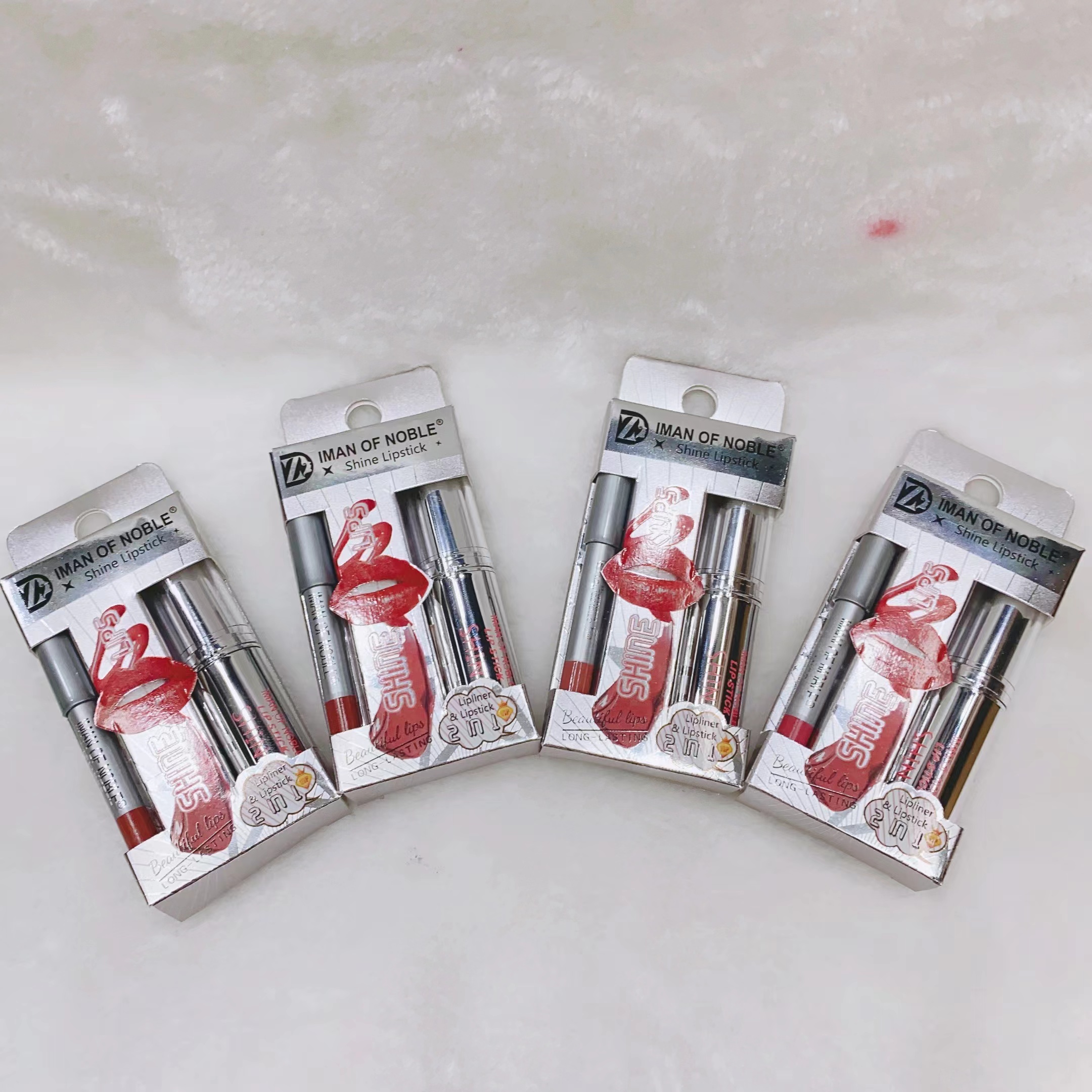 IMANOFNOBLE2023 nuevo labial conjunto caja labial perla + lápiz labial cinta de prueba especial para exportación Application Scenario