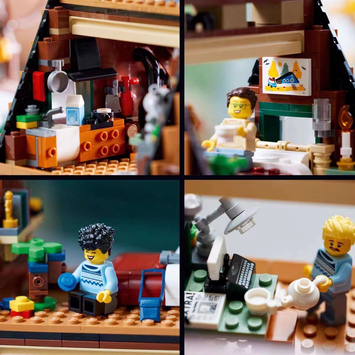 Lego Education A-shaped Log Cabin Building Blocks 21338 Forest Tree House Puzzle Assembly for Boys and Girls Large Gift for girls detail image 4
