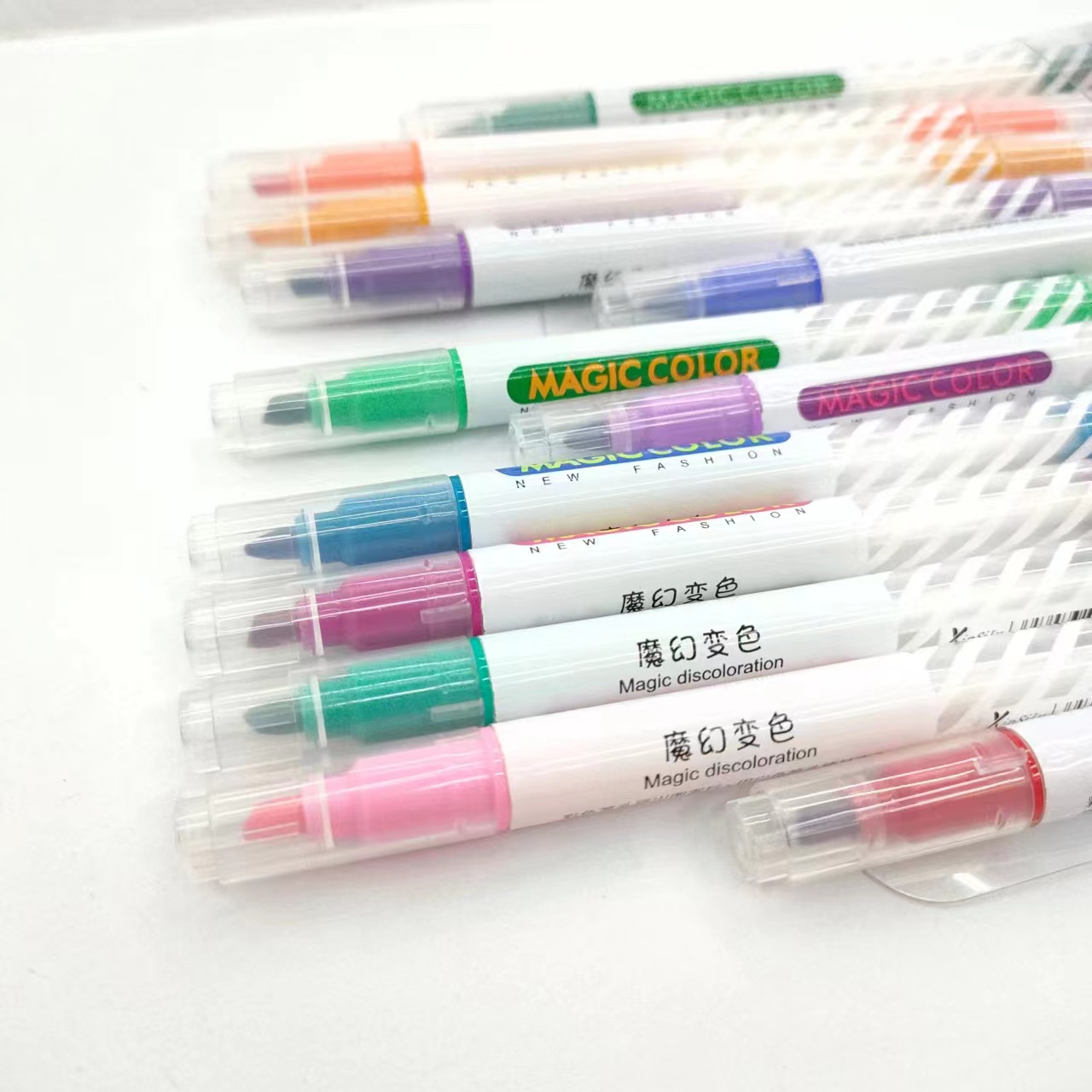 Magical color-changing fluorescent pen, student key point marking pen, notebook pen Specification image