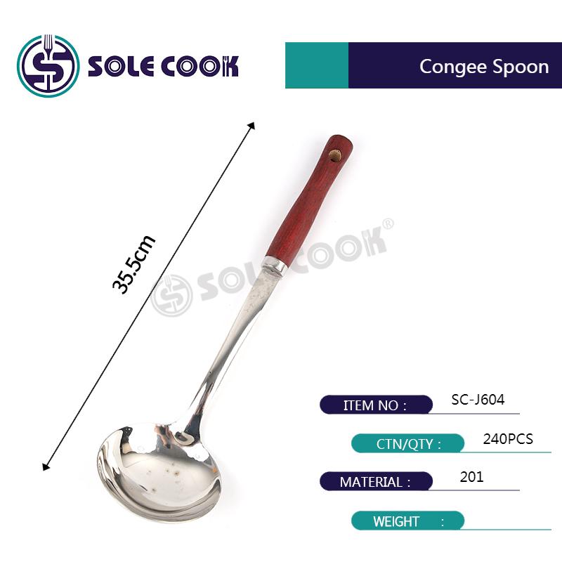 sole cook传统工艺精美SC-J604系列不锈钢厨房烹饪锅铲汤漏勺厨具套装详情2