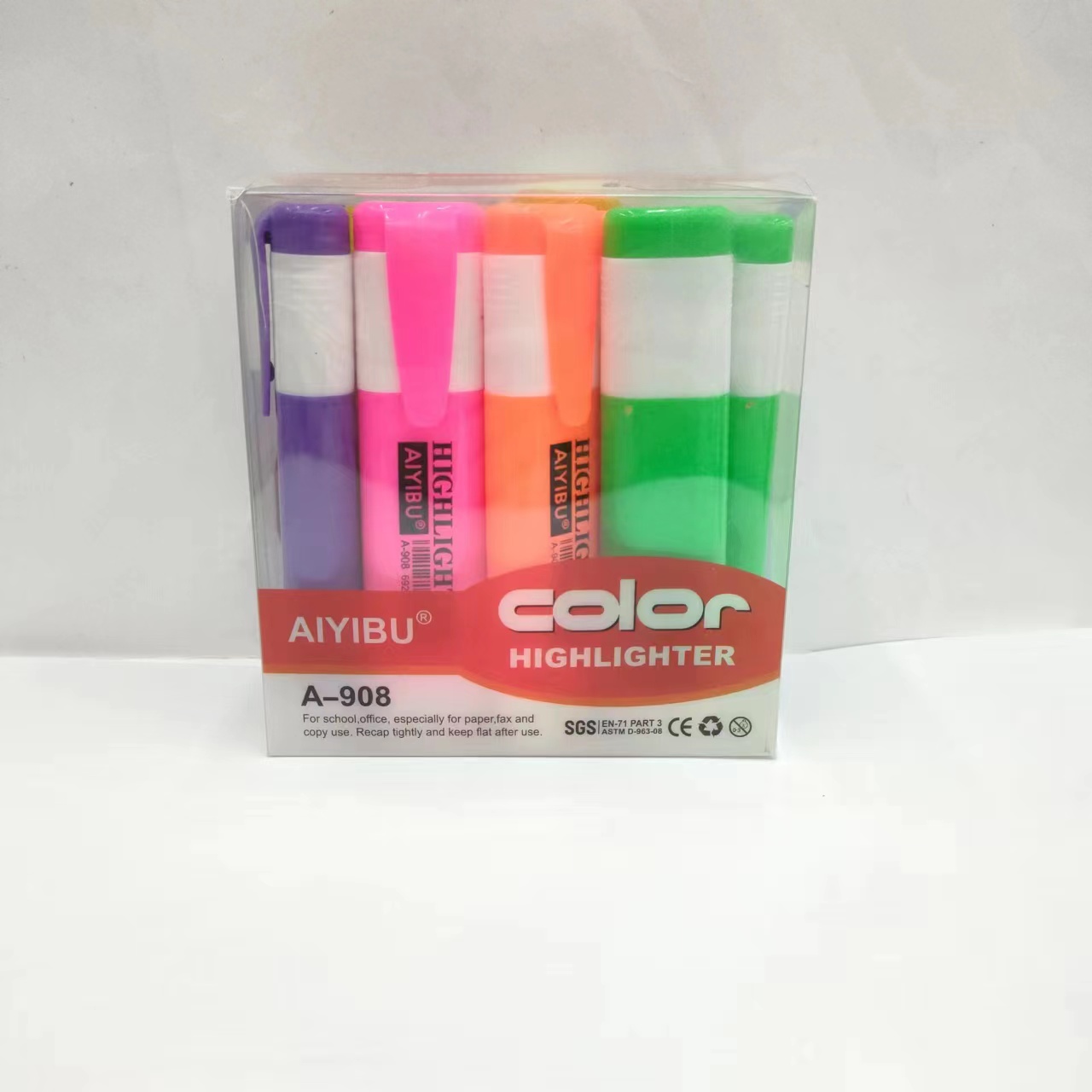 Boxed display box, colored highlighters, student key point marking pens, notebook pens Boxed display box, colored highlighters, student key point marking pens, notebook pens