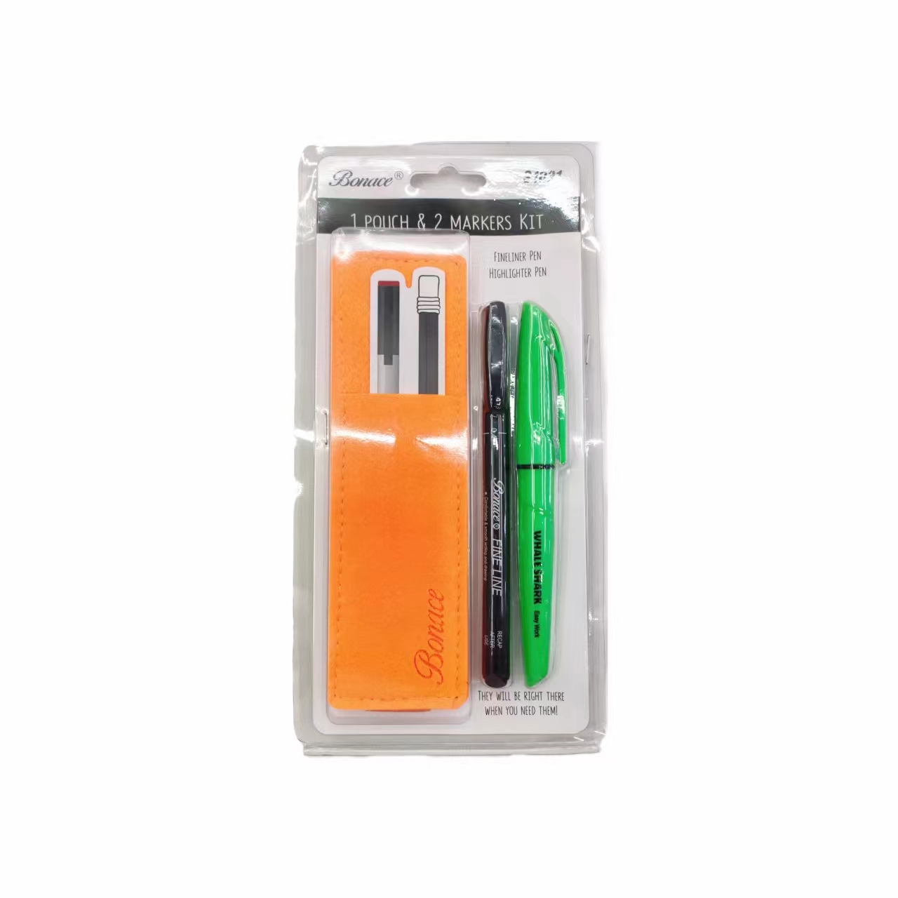 Outlining pen, highlighter, book cover set, office supplies Application Scenario