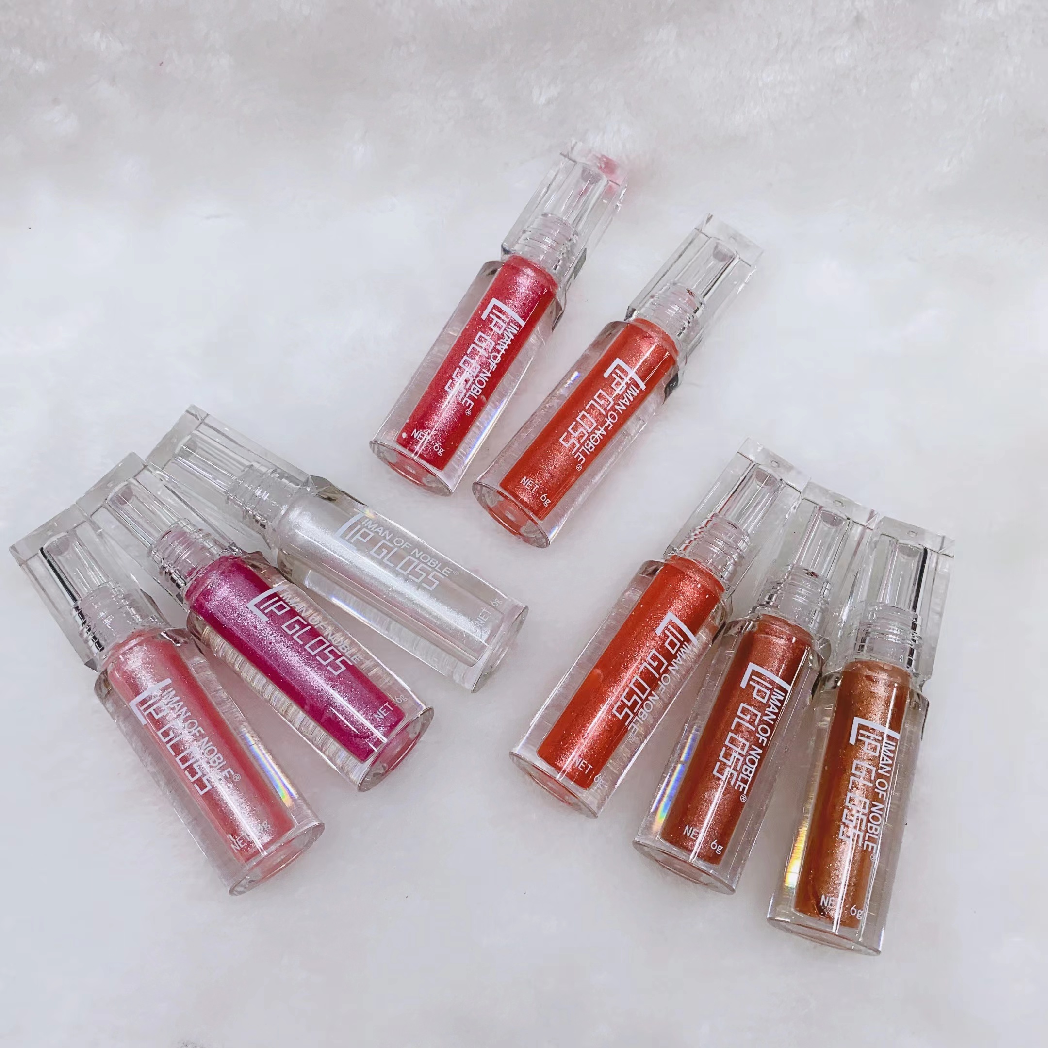 IMANOF NOBLE nuevo aceite de labios nacarados ocho colores nacarados brillo lipídico transparente simple brillo fino nacarado brillo lipídico hidratante Specification image