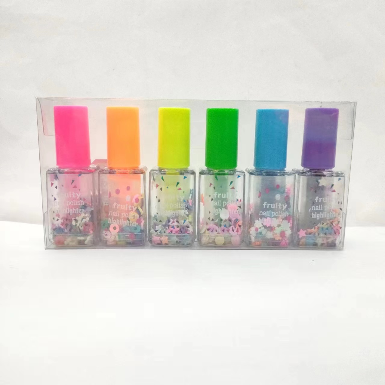 Nail polish box set of highlighters, 6-color student marker planner marker pen set details Picture
