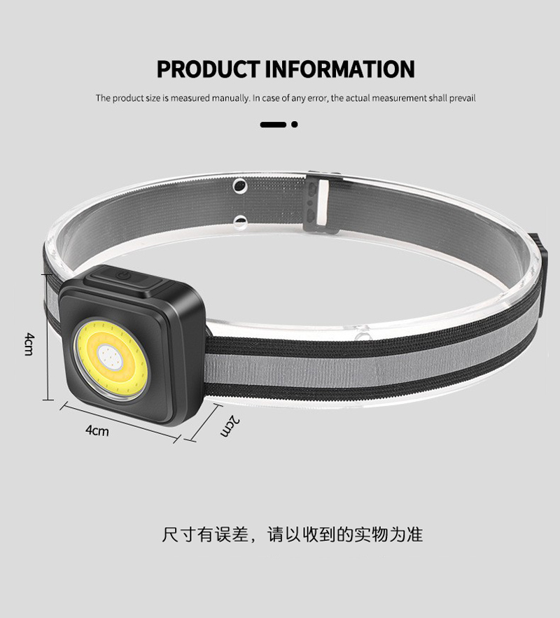 TM-G22头灯（COB）USB充电迷你塑料头灯骑行头灯户外野营灯矿灯维修头灯露营灯钓鱼灯详情11