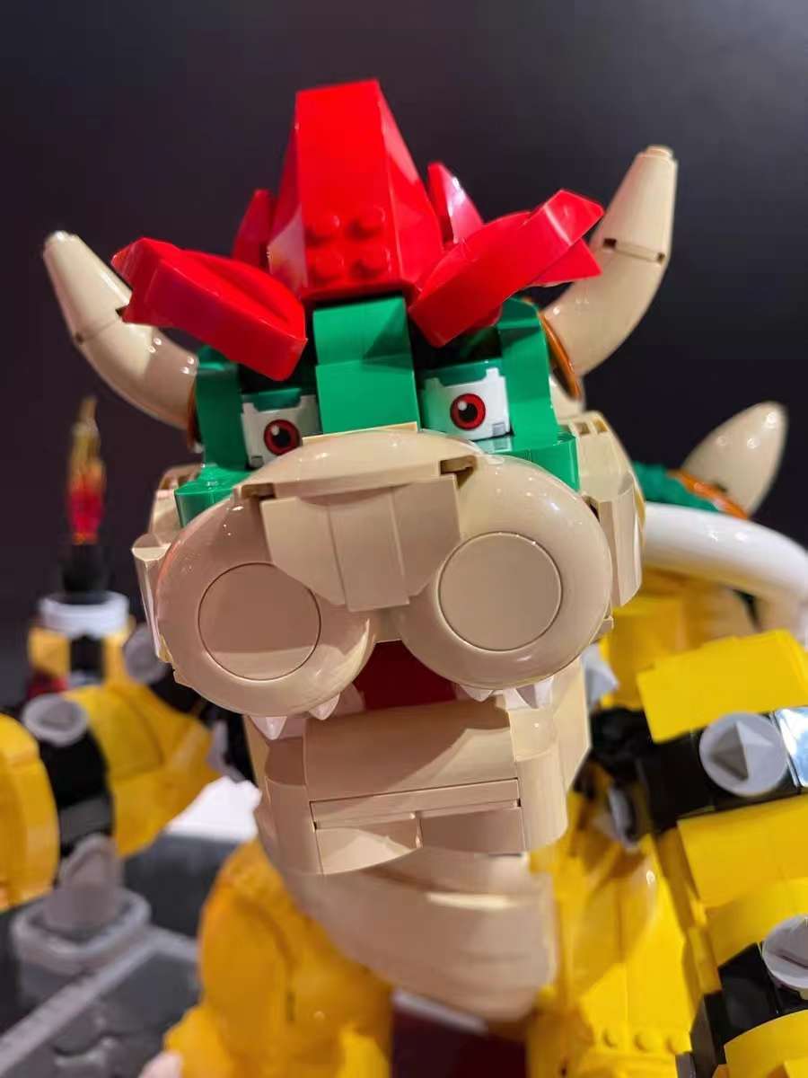 Super Mario, a powerful Bowser Mario boy and girl large-scale puzzle building block toy birthday present details Picture