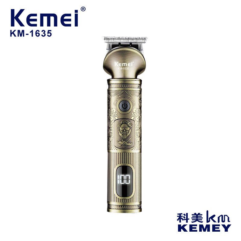 KEMEI /KEMEI cross-border compact portable electric clipper hair clipper large capacity lithium battery professional engraving electric faders