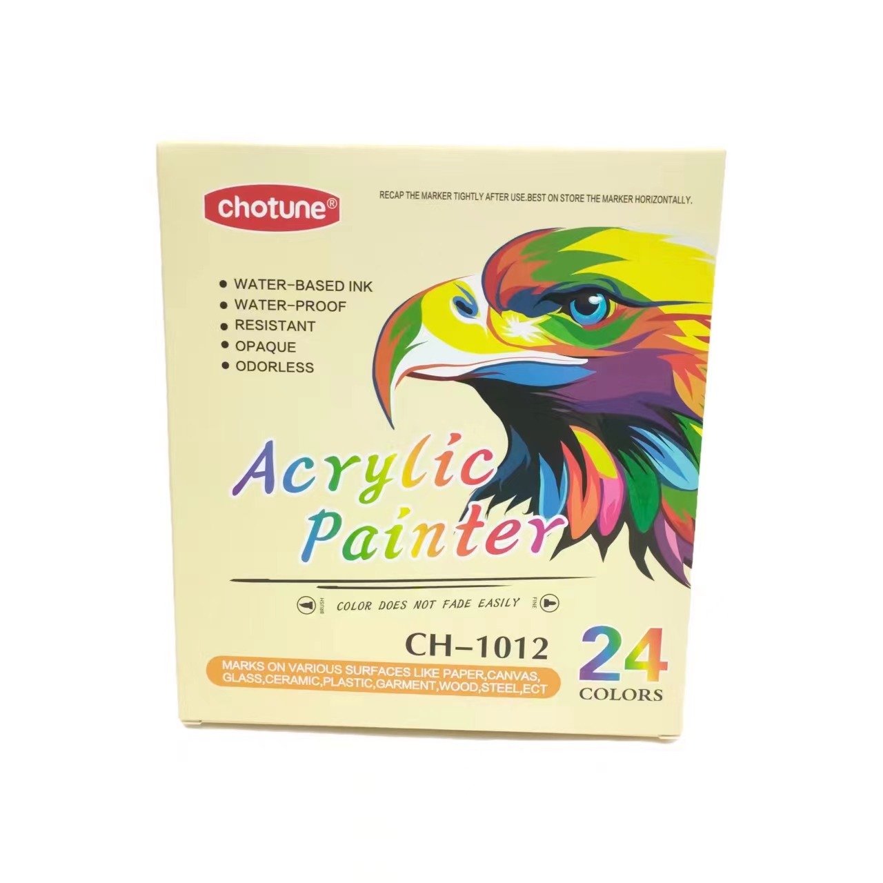 12-color, 24-color and 36-color double-headed acrylic marker pen sets for students and children's art brushes details Picture