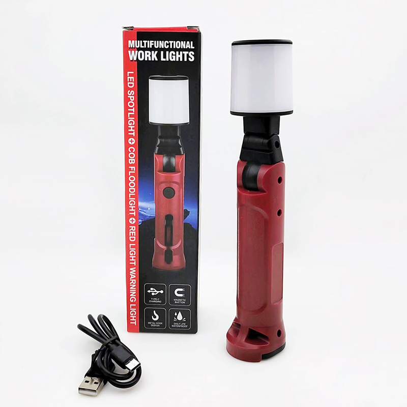 WK072 USB recargable LED luz de mantenimiento de emergencia al aire libre gancho pen clip ordeñar luz de camping giratorio fuerte magnético succión recargable linterna de la herramienta de revisión luz de trabajo
