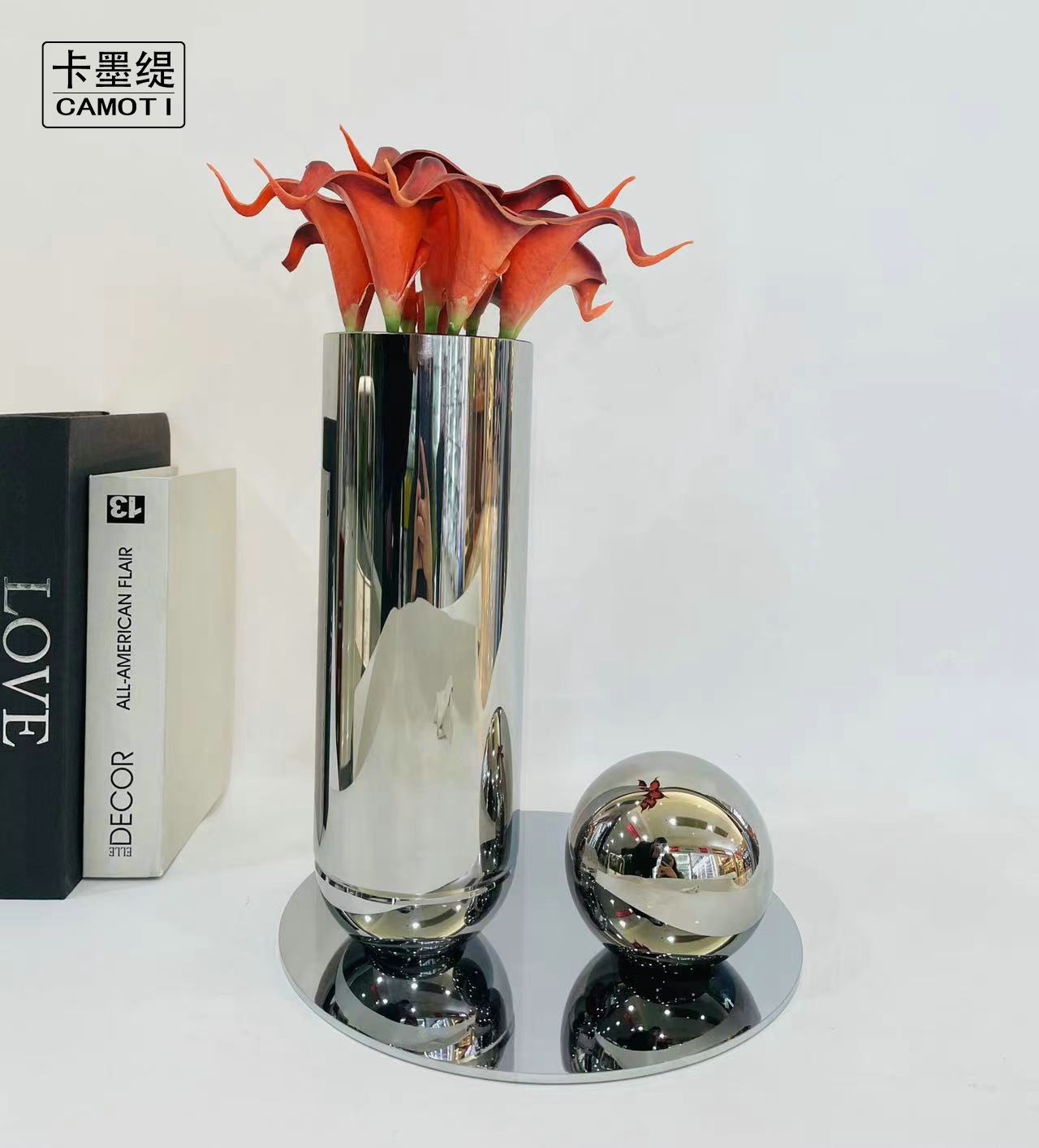 New product on the market! Flower arrangement ornaments, a perfect blend of art and life. Limited-time offer. You'll definitely regret missing out! Modern and simple crystal vases for dry flower arrangements in the living room, Nordic light luxury flower vases for meals Specification image