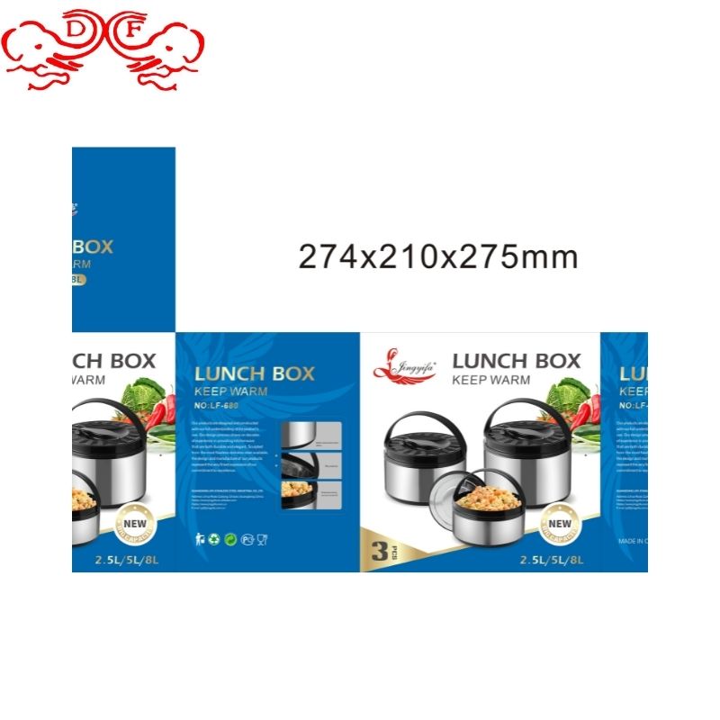 DF99105 Insulated pot, Stainless steel insulated lunch box, fresh-keeping pot, large capacity handle insulated bucket, Double-layer insulated large capacity lunch box, kitchen and hotel supplies, DF trading house Specification image