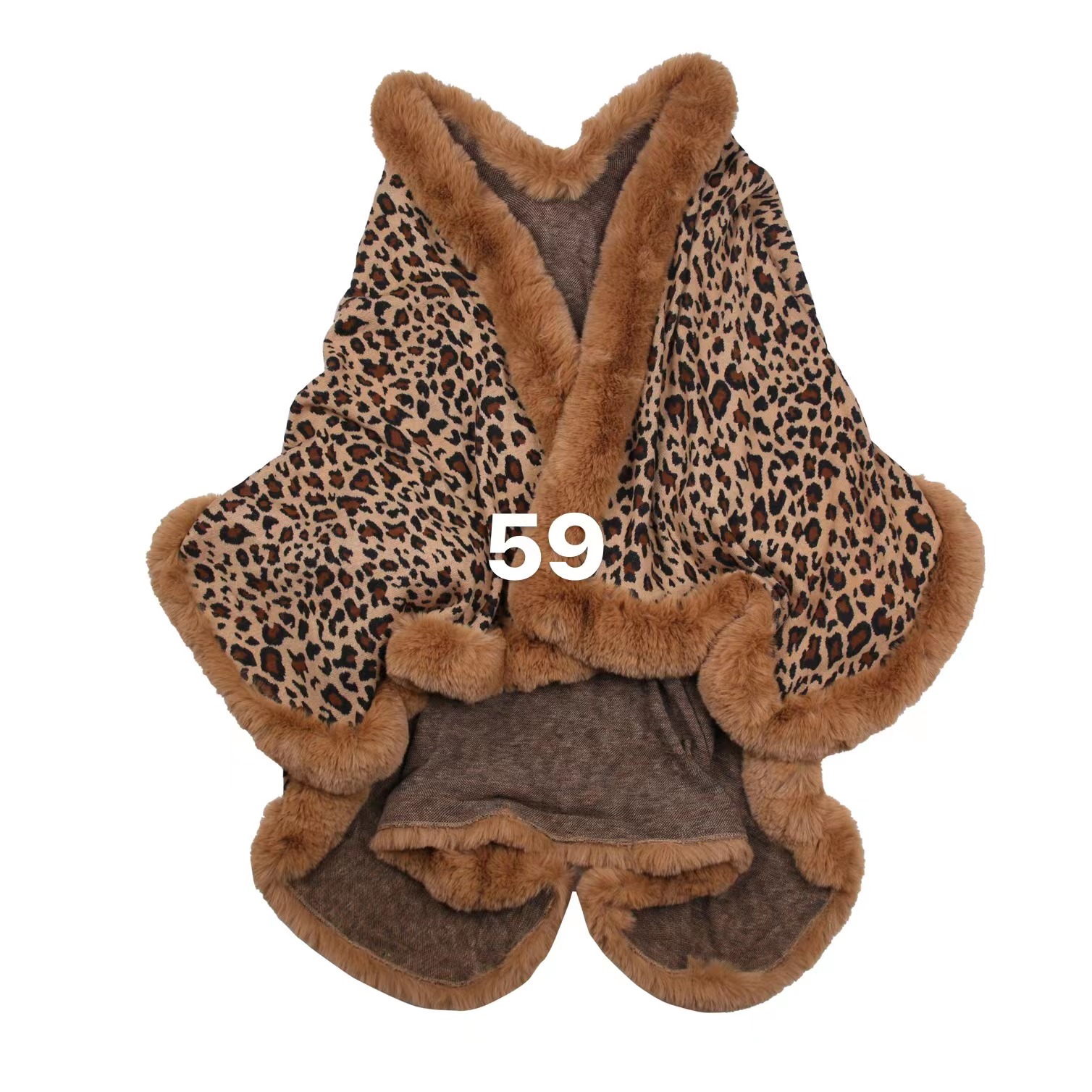 Aliexpress 2022 Autumn And Winter New Europe And The United States Cross-Border Fur Collar Cape Cardigan Amazon Leopard Cape Sweater Female Manufacturers Direct Sales Item Picture