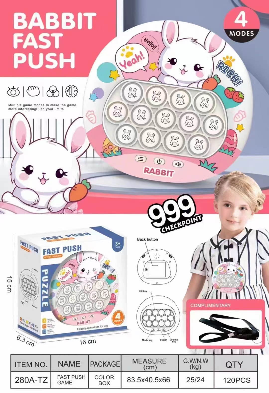 Douyin Rat Killer Pioneer Press and Play Game Machine, Quick Push and level-clearing Whack-a-Mole Game Machine, educational toy, a bestseller for parent-child interaction Item Picture