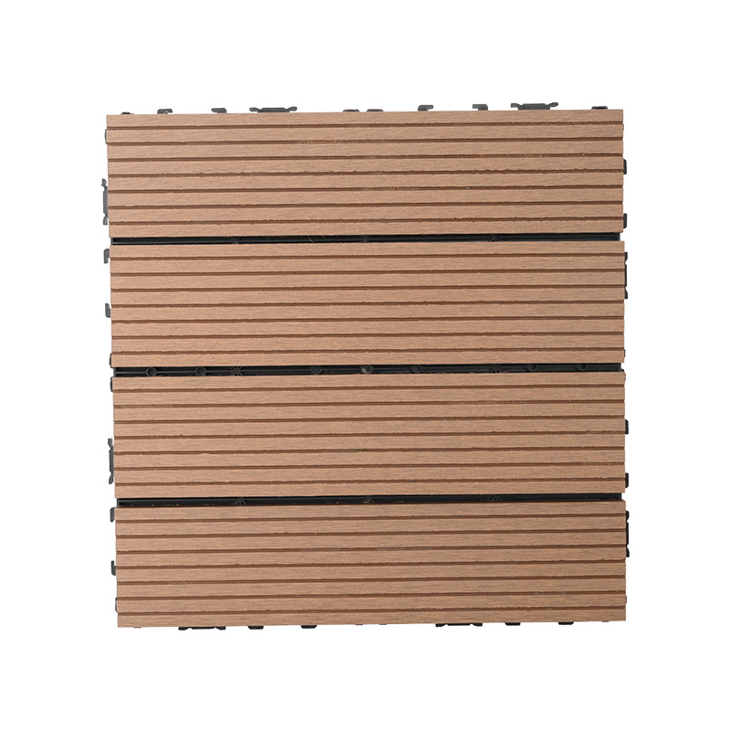 户外塑木地板/拼接木塑地板/花园露台地板/共挤塑木复合地板/走廊地板细节图