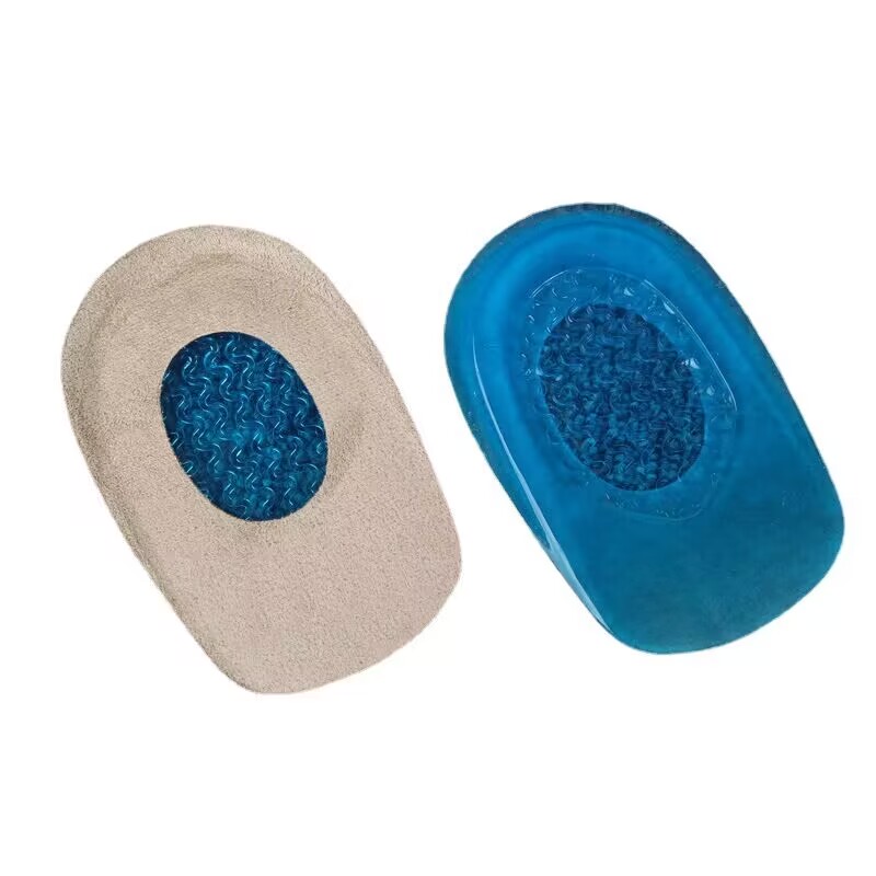 Heel Pads Shock Absorbent Breathable Relief Heel Pain Soft High Elastic Gel Comfort Heel Pads For Men And Women details Picture