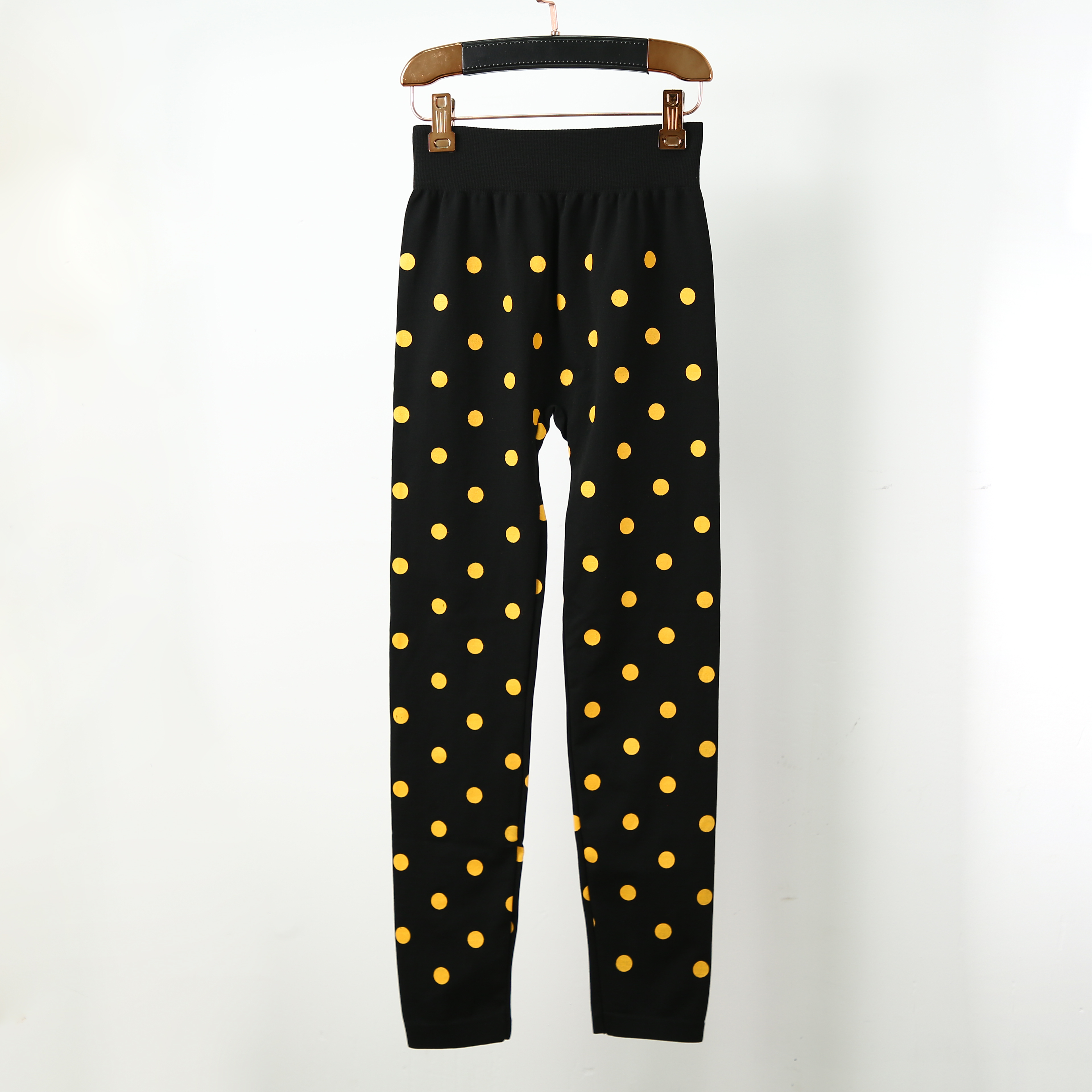 Spring And Autumn Old Modal Printed Leggings For Women Thin High Waist Large Size Seamless Hot Gold High Stretch Nine-Point Pants New Modal Waisted Leggings Casual Pants Women Hot Gold Sports Tights Slimming Butt Lifting Seamless Nine-Point Pants Specification drawing