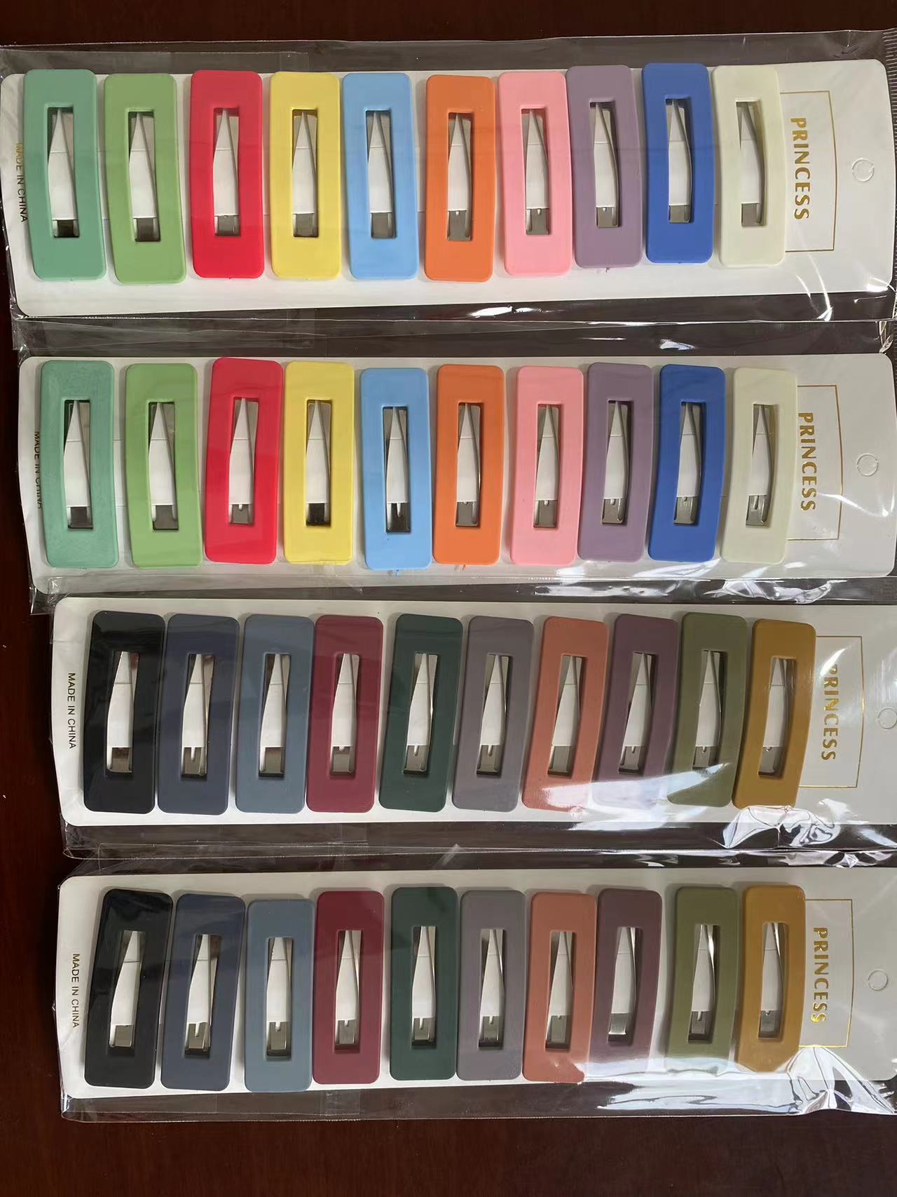 yy230901 Popular fashion bestseller and Internet celebrity color one-word clip, mixed styles and colors, 100 dozen per piece detail image 5