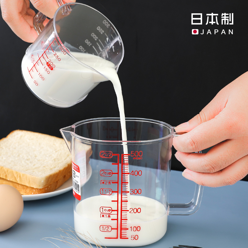 日本烘焙量勺量杯/塑料刻度杯大容量杯子细节图