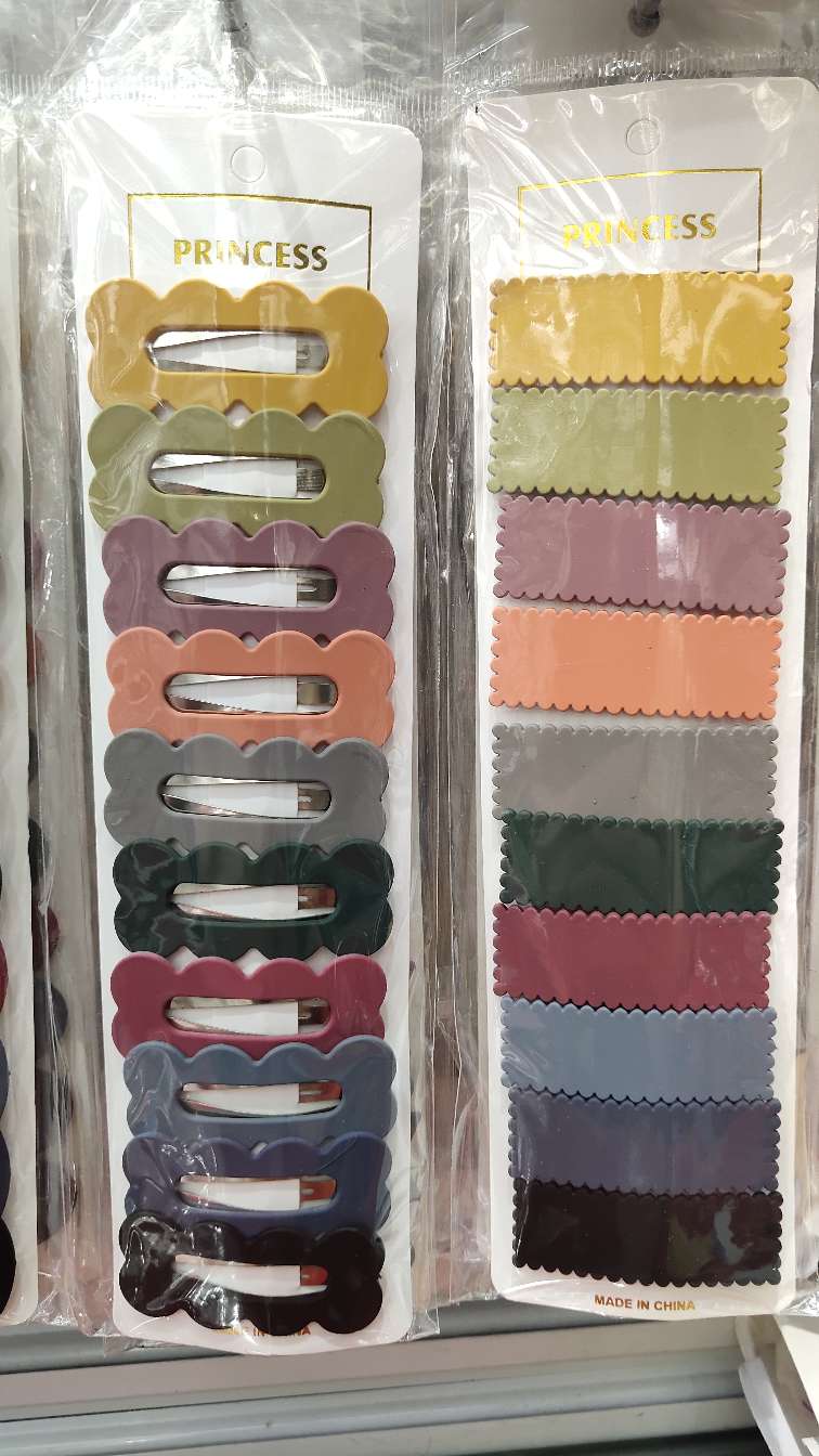 yy230901 Popular fashion bestseller and Internet celebrity color one-word clip, mixed styles and colors, 100 dozen per piece detail image 3