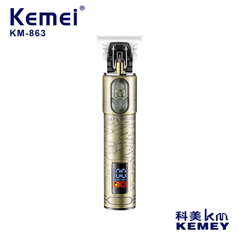 科美/KEMEI新款刀头精钢电推子理发剪油头雕刻全身水洗推剪理发器