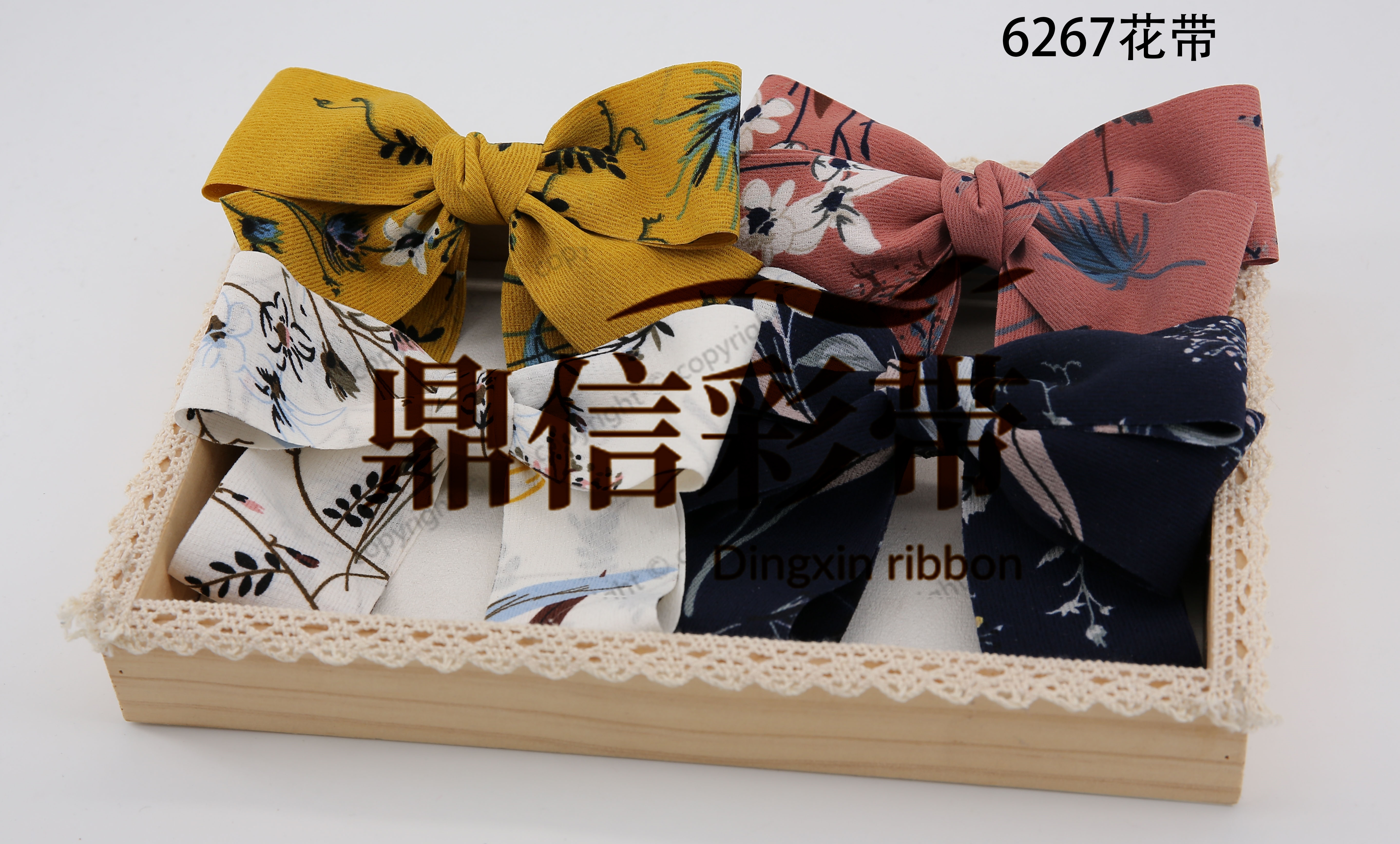 Ding Xin Ribbon 6267 Flower Belt Manufacturers Direct Sales Diy Hair Accessories Style Lovely Colorful Clothing Accessories details Picture