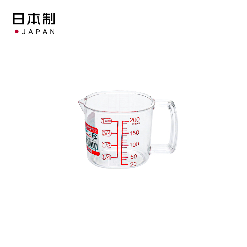NAKAYA日本烘焙量勺量杯 240ml塑料刻度杯大容量杯子奶茶刻度杯