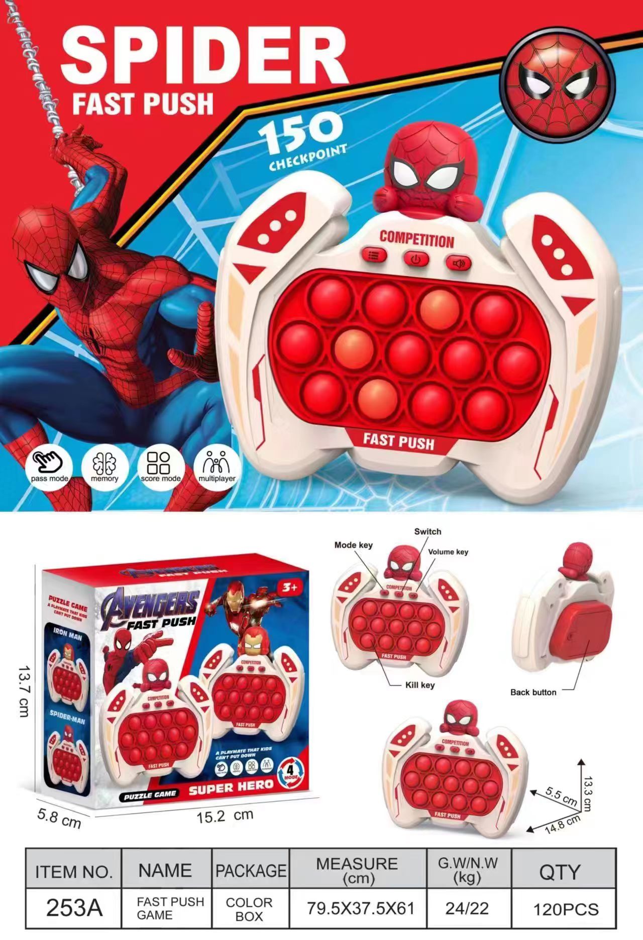 Douyin Rat Extermination Pioneer Bestseller Press Press Game Machine, Speed push Challenge, Whack-a-Mole Game machine, educational toy, parent-child interaction