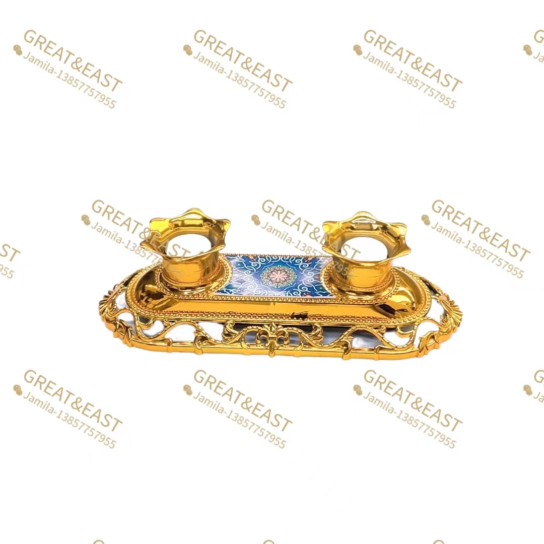 Gold blue flower plastic lamp holder, dual-purpose wick, socket and screw socket for electrical products details Picture