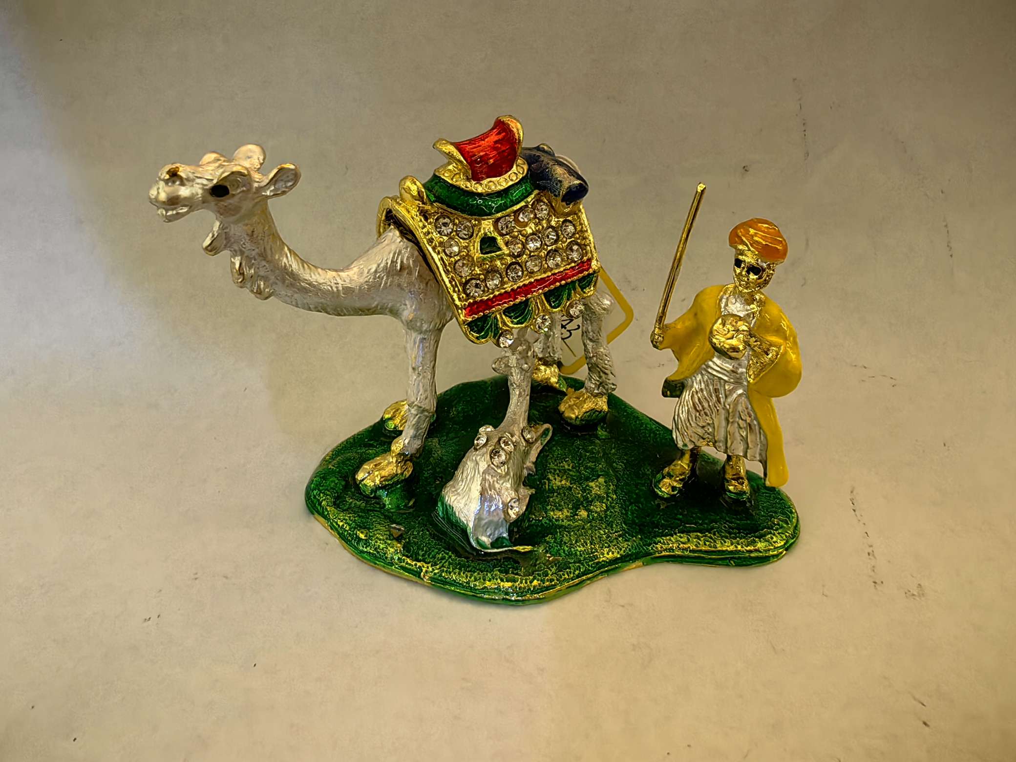 金属制品工艺品摆件人牵骆驼