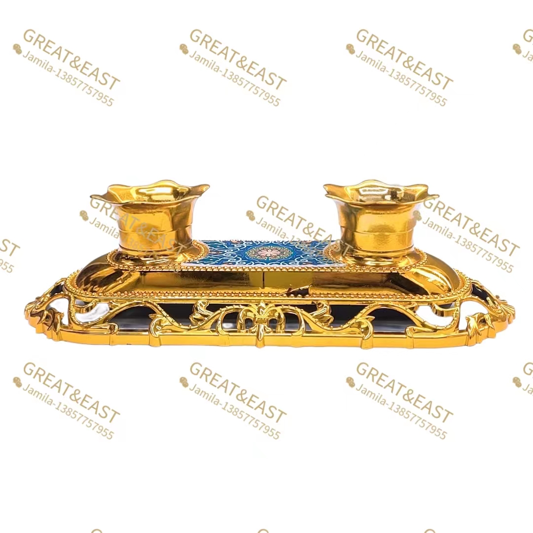 Gold blue flower plastic lamp holder, dual-purpose wick, socket and screw socket for electrical products