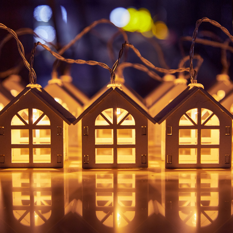 10L LED房子圣诞灯，节日装饰灯，圣诞灯详情1