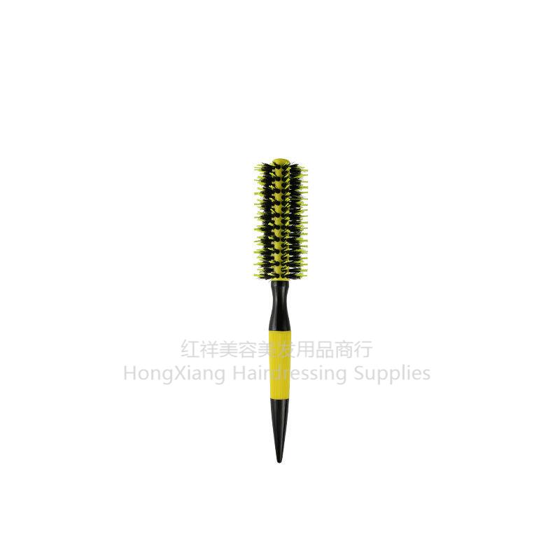 美洲热销款猪鬃毛铝管滚梳卷发梳子圆滚梳理发店专用美发造型梳子详情1