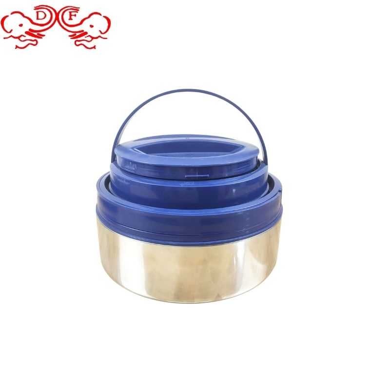 DF99724保温提锅不锈钢保温饭盒保鲜锅大容量提手保温桶双层隔热大容量饭盒厨房酒店用品DF trading house