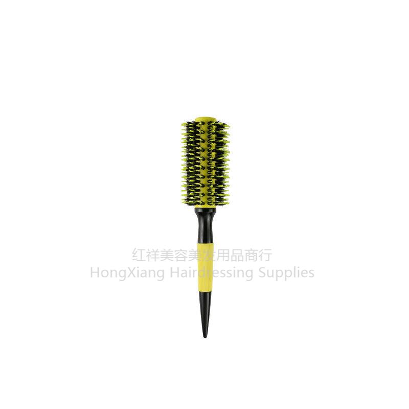 美洲热销款猪鬃毛铝管滚梳卷发梳子圆滚梳理发店专用美发造型梳子详情3