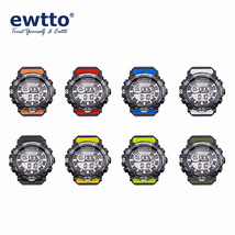 ewtto多功能运动电子表LED防水学生手表
