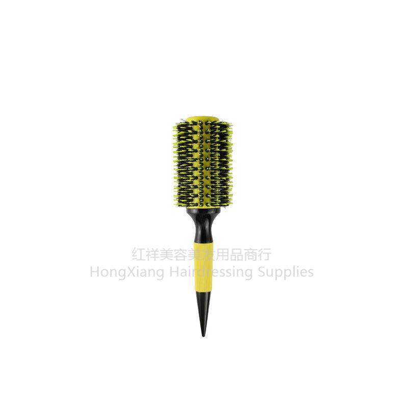 美洲热销款猪鬃毛铝管滚梳卷发梳子圆滚梳理发店专用美发造型梳子详情6
