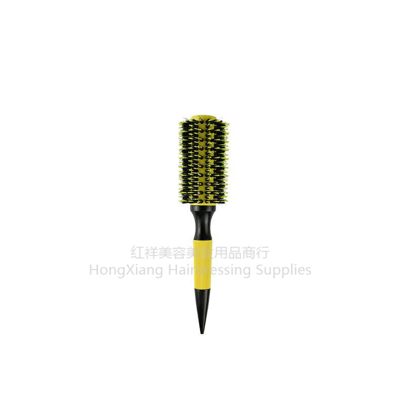 美洲热销款猪鬃毛铝管滚梳卷发梳子圆滚梳理发店专用美发造型梳子详情4