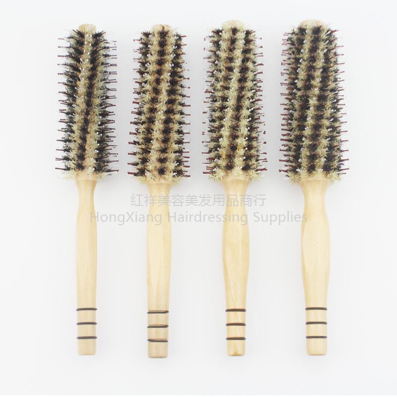Manufacturers direct hair bristle comb hair round roller comb high temperature resistant curly hair comb inside buckle home pear hair styling comb