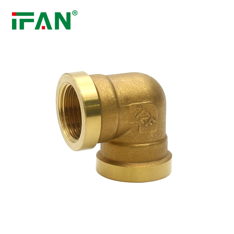 IFAN codo conector de cobre alambre interno todo el cobre fontanería fittings DN15 igual diámetro 6 en 1 "latón diente interno rosca codo fittings