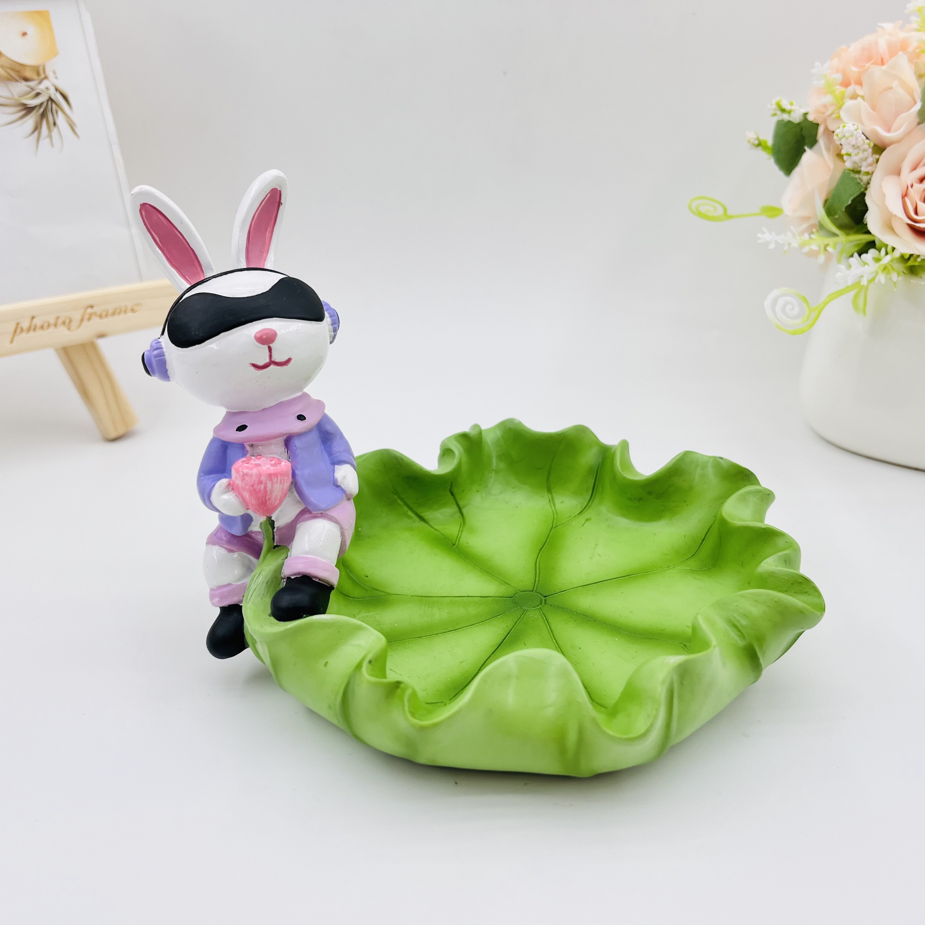 太空兔烟灰缸可当收纳盒家居摆件树脂工艺品玄关客厅装饰桌面卧室摆件