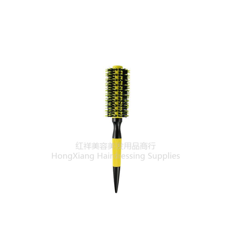 美洲热销款猪鬃毛铝管滚梳卷发梳子圆滚梳理发店专用美发造型梳子详情2
