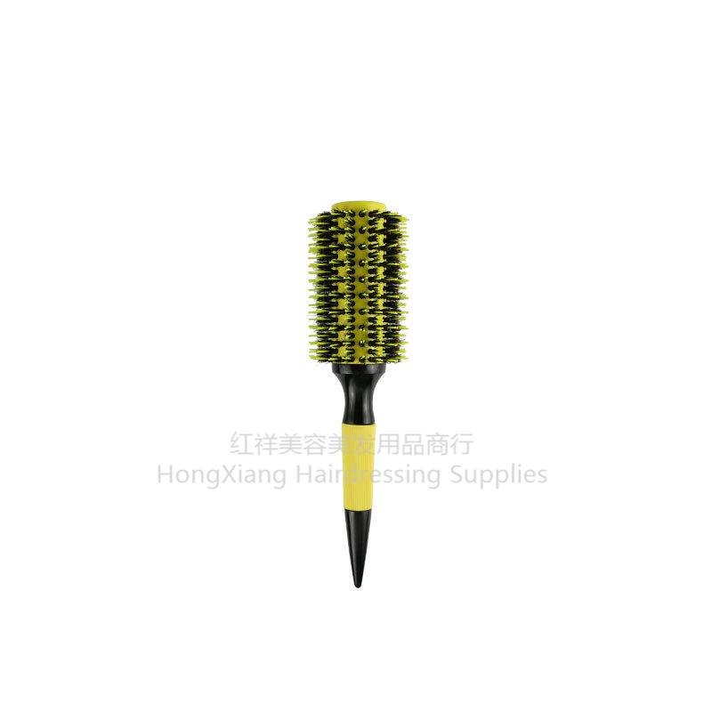 美洲热销款猪鬃毛铝管滚梳卷发梳子圆滚梳理发店专用美发造型梳子详情5