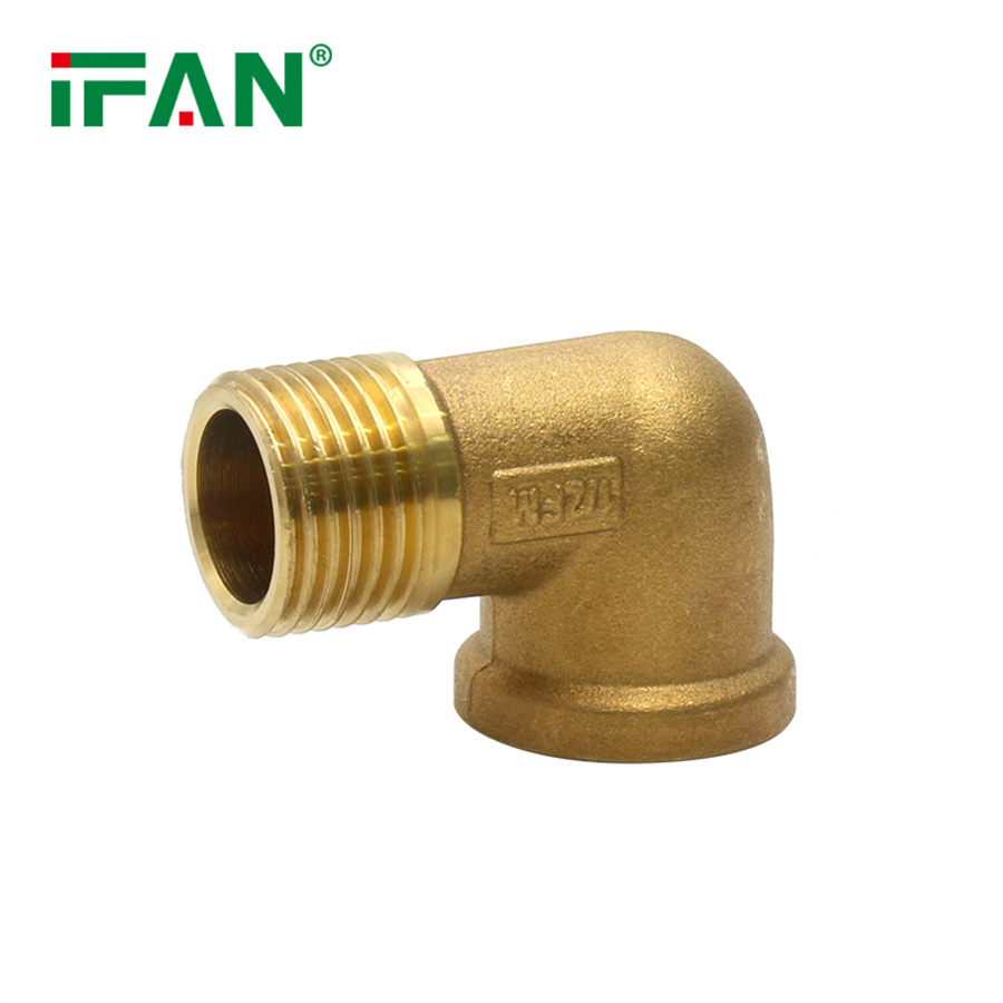 IFAN codo conector de cobre alambre interno todo el cobre fontanería fittings DN15 igual diámetro 6 en 1 "latón diente interno rosca codo fittings Item Picture